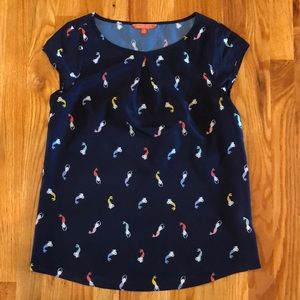 ModCloth 🧜‍♀️ mermaid cap sleeve blouse size small